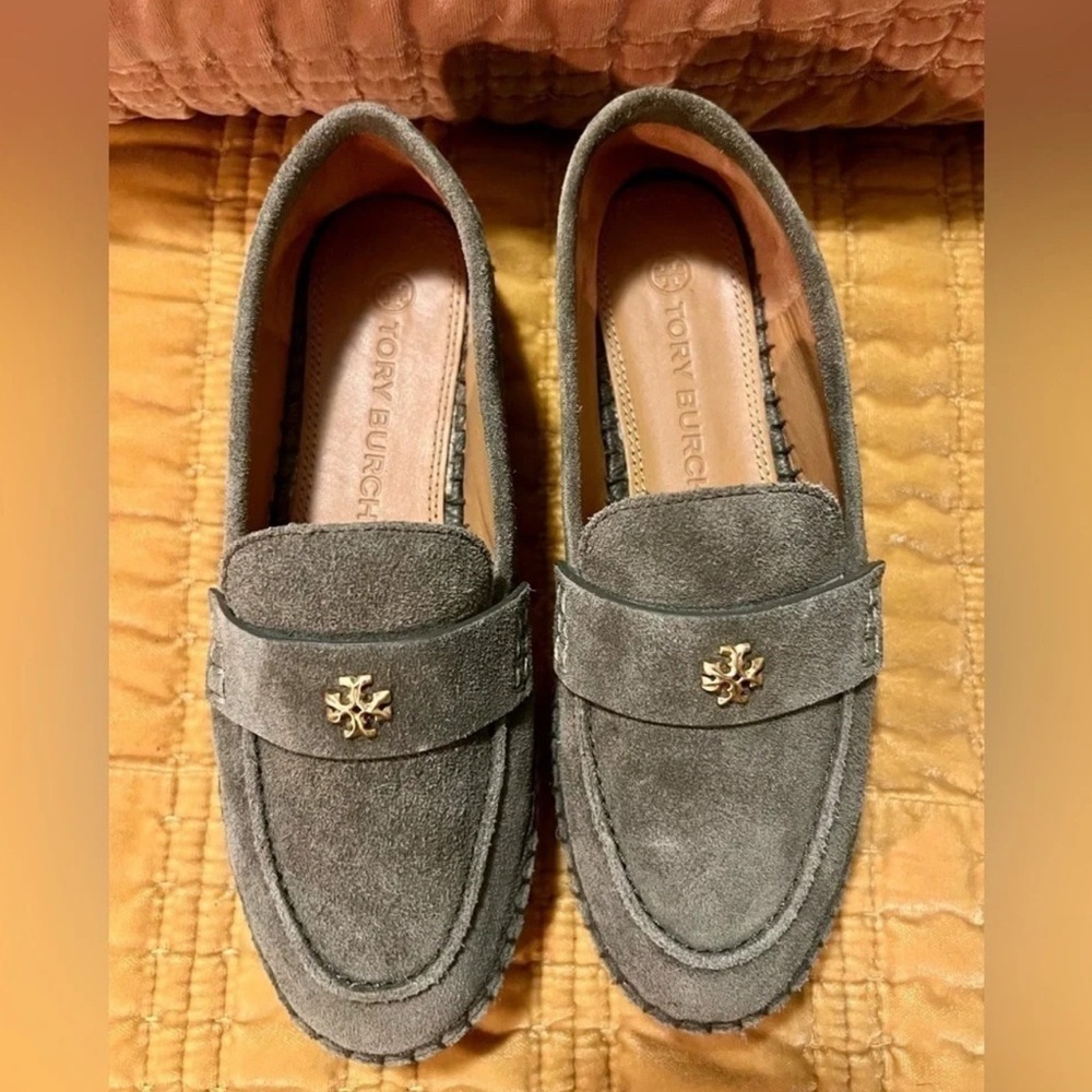 TORY BURCH GREEN SEASIDE LOAFERS ESPADRILLE